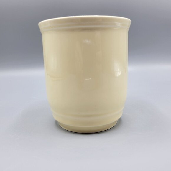 Vintage Dansk Portugal Ceramic Coffee Tea Mug Cup Ivory Color Leaf Stamp - Picture 2 of 8